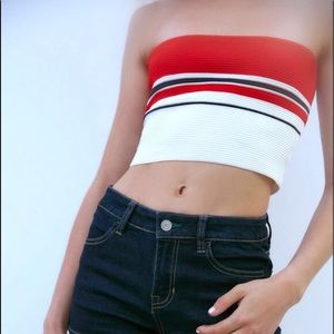 Striped tube top